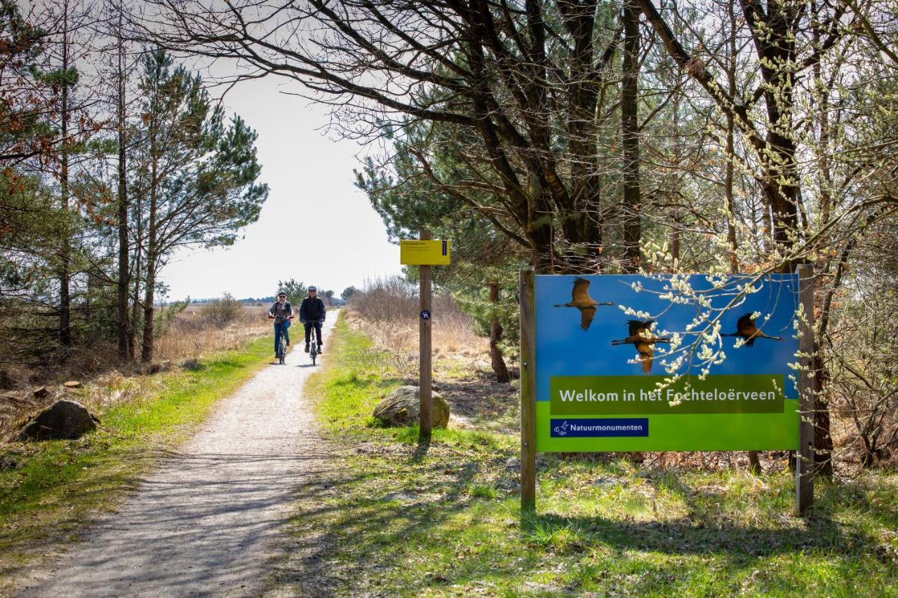 4P Chalet Tolve Met 4 Fietsen Vlakbij Natuurgebieden Drents Friese Wold, Fochteloerveen En Gevangenisdorp Veenhuizen Oosterwolde  Extérieur photo